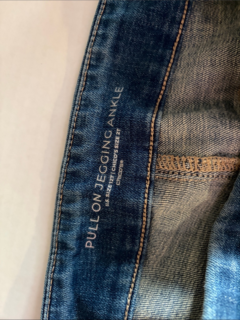 Chico's Dark Blue Embroidered Ankle Jeans - Picture 3 of 5